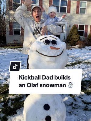 Merry Christmas Eve from Kickball Dad, Kickball Baby and Olaf the snowman ☃️ #dad #family #grandpa #holidays #tiktokholidaycontest 
