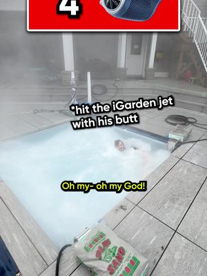 We made a whirlpool in Linus' pool thanks to iGarden!