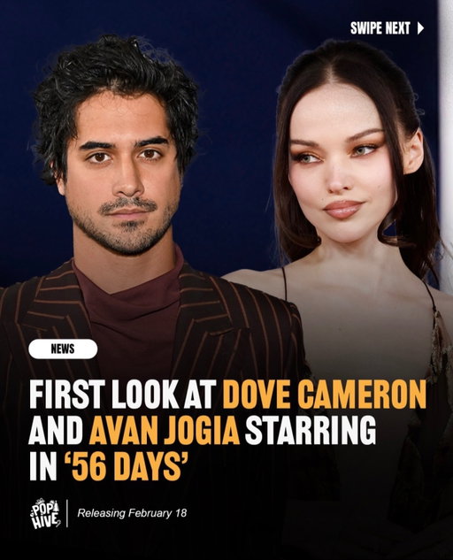 The first poster for ‘56 Days,’ starring Dove Cameron and Avan Jogia, has been released The series follows a couple who fall deeply in love during the COVID-19 lockdown, but 56 days later, a body is discovered inside their apartment.