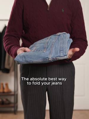 This is the absolute best way to fold jeans like a pro. This method isn't only neat and compact, but it is also perfect for storing your jeans efficiently.