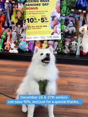 Enjoy the Boxing Week Seniors’ Day Bonus! For two days, Your Rewards members aged 60+ save an extra 5% on our regular 10% discount on regular-priced items as a thank you for our members. *Please check local store as some holiday closures may be in effect. Atlantic stores' Seniors' Day will be on Dec 27 only.