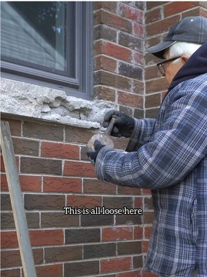 Italians Know Concrete! (How to Fix a Window Sill) #DIY #concrete #construction #fyp #italian 