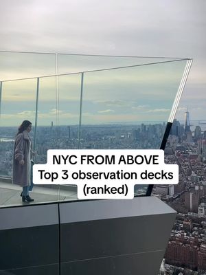 The top 3 NYC observations decks: 1. @theedgenyc  2. @SUMMIT One Vanderbilt  3. @topoftherocknyc  Save this for your next trip to NYC & follow if you love to travel ✈️❤️ #nyc #nycviews #theedgenyc #summitonevanderbilt #rockefellercenter 