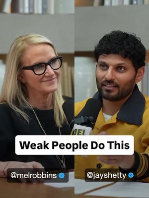 @Jay Shetty stopped me in my tracks when he said this... Strong and weak aren’t personality traits - they’re choices. Specifically, choices about what you focus on. Two people can look at the same situation, the same person, the same mistake… And walk away changed in completely different ways. Hear more from Jay on this episode of The Mel Robbins Podcast 🎧  "A Process for Finding Purpose: Do THIS to Build the Life You Want." #melrobbins #jayshetty #melrobbinspodcast #weakness