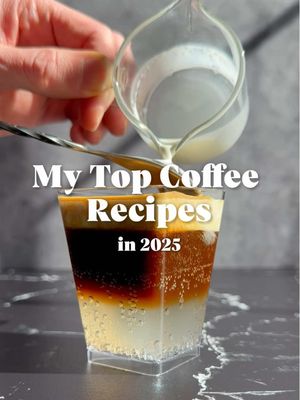 My favorite coffee recipes of 2025 — part 1. 1. The Ginger Rush (https://www.instagram.com/reel/DGGCmbNRpqV/) 2. The Dirty Earl (https://www.instagram.com/reel/DExCFK2RmWH/) 3. Banana Espresso Tonic (https://www.instagram.com/reel/DN-kx1jjM_g/) 4. Cold Brew White Russian (https://www.instagram.com/reel/DK7I6ahs5tK/) 5. Watermelon Espresso Tonic (https://www.instagram.com/reel/DMfZVtLM2rw/) 6. Coconut Cloud Espresso (https://www.instagram.com/reel/DKmhHPFscEv/) #pourovercoffee #pourover #butfirstcoffee #brewcoffee #coffee 