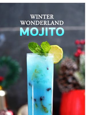 Winter Wonderland Mojito ❄️ The perfect cocktail for cozy winter days — refreshing, creamy, and so delicious! 🤍✨ I’m using Finest Call Premium Blue Curaçao and Real - Cream of Coconut, my favorite bar brands! 💙🥥 Recipe 🍸❄️ • Half lime (squeezed) 🍋 • 1 oz Finest Call Blue Curaçao 💙 @Finest Call e rum • 4–5 blueberries 🫐 • 1 oz Real - cream of coconut 🥥   • 5–6 mint leaves 🌿 • Crushed ice ❄️ • 3 oz club soda 🫧 #ChristmasCocktail #HolidayCheers #ChristmasSpirit #CocktailTime #Mixology CheersToTheHolidays FestiveDrinks DrinkUp HolidayRecipes MerryMartini ChristmasDelights cocktail bar bartender bartenderlife cocktailsrecipe