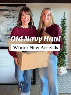 Link in comments! New year, fresh style✨ Have you been to @Old Navy lately?? It’s become our go-to for affordable trends like ruffle front blouses, barn jackets, faux fur, and cool jeans! We’re both 5’6” and wear size xs/small in tops and 2/4 in jeans. Everything is also linked on our profile in the @shop.Itk app. Search LASTSEENWEARING to find & follow our profile for all our style finds. You can also source all links by clicking on the link in our bio! #oldnavy #outfitinspo #tryonhaul #over40 #styleinspo 