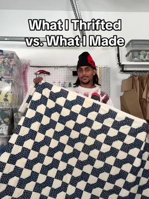 What I Thrifted vs What I Made. Which piece is your favorite? #upcycling #sewing #quilting #vintage 