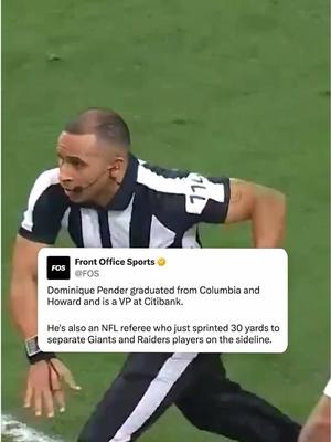 An Ivy League and HBCU graduate is sprinting across NFL fields on Sunday as a referee.  (🎥 via @cbssports)