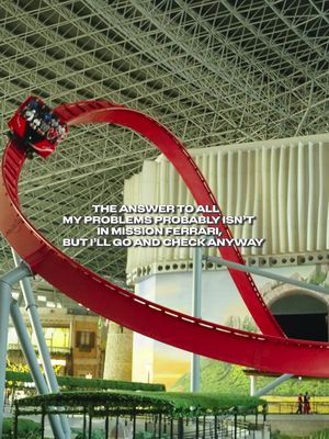 The answer to all your problems? Mission Ferrari at #FerrariWorldYasIsland. Feel the thrill, the speed and the adrenaline! 🎢🤩 #YasIsland #InAbuDhabi  ‎حلّ كل مشاكلك؟ مهمة فيراري في عالم فيراري جزيرة ياس. ‎عِش الحماس، السرعة، والإثارة على أصولها! 🎢🤩 ‎#عالم_فيراري_جزيرة_ياس #جزيرة_ياس في_أبوظبي