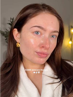 ASMR skincare therapy 🤍 #grwm #skincare #asmr 