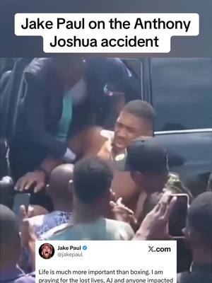 Prayers up for everyone involved #anthonyjoshua #jakepaul #boxing 