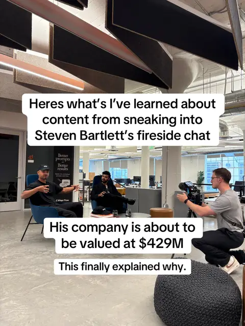 Heres what’s I’ve learned about content from sneaking into Steven Barlett’s fireside chat 👀 