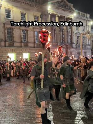 This evenings Torchlight Procession in Edinburgh, Scotland  🔥 #Scotland 
