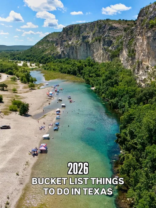 Save this post to plan out the best Texas adventures! Here are the must-visit, must-do experiences I think everyone should check off at least once: 🌌 Stargazing in Terlingua & Big Bend — some of the darkest skies in the continental U.S. 💦 Krause Springs in Spicewood  🦇 Frio Bat Flight Tours in Concan 🥾 Hiking at Big Bend Ranch State Park 🐎 Sunset horseback ride in South Padre Island 🌸 Chasing wildflowers across Texas 🪨 Visit a Texas cavern — Natural Bridge Caverns, Inner Space Cavern, Caverns of Sonora, Cave Without a Name, Longhorn Cavern State Park 🛶 Float a Texas river — Frio, Guadalupe, Comal, San Marcos, Llano River 🏖 Visit a Texas beach 🌊 Swim at Barton Springs Pool in Austin 🪂 Go parasailing on the Texas Coast 🌿 Hike Pedernales Falls State Park ⛰️ Hike and swim at Garner State Park #texas #exploretexas #texastravel #texastodo #texascheck 