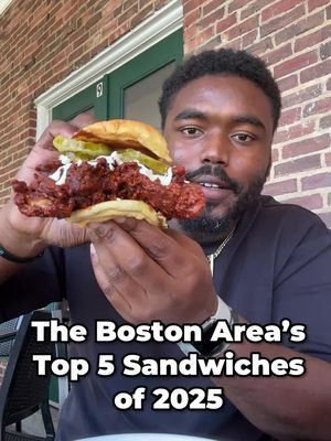 Here are my top five sandwiches in the Boston area of 2025  Honorable Mentions @lambertsmarket - buffalo chicken salad sandwich  @The Modern Butcher - turkey bacon barbecue ranch Top 5: 5. @crushpizza - crispy chicken Caesar  4. @squaredelipizzeria - Philly Philly sandwich  3. Sub Shop at Pastoral - spicy Calabrian chicken sandwich  2. Hemlock Grill – hot chicken sandwich 1. @Figaros Boston - two timer  #food #bostonfood #bostonfoodies #foodreview #sandwiches 