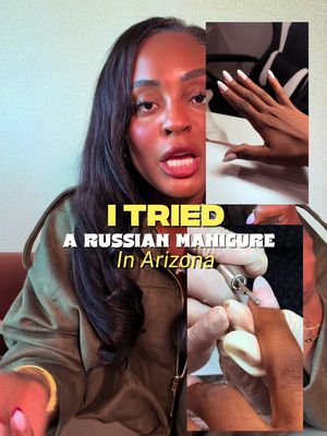 TikTok influenced me again 😭💅🏽 I’ve been seeing the Russian manicure ALL over my feed, so of course I had to try it for myself. I found a studio here in Scottsdale and trusted my hands with Armani over at @armaninaildesign , who’s been in the nail game for years, and when I tell you… I GET IT NOW. If you’ve never had a Russian manicure, the biggest difference is the cuticle work + shaping. It’s way more detailed and a little more time-consuming than a regular gel or basic manicure, but that’s exactly why the results hit different. Everything looks so clean, crisp, and polished. I’ve had these nails on for almost three weeks and they still look insanely good no lifting, no rough edges, no “I need to go back ASAP” feeling. Armani told me Russian manicures can last up to 6 weeks, which is a dream because I hate sitting in the nail salon every few weeks 😩 Safe to say… I’m obsessed. If you’re looking for a long-lasting, luxury-feeling manicure in Scottsdale, this is your sign.  #arizonaplaces  #RussianManicure #ScottsdaleNails #arizonainfluencer #scottsdale 