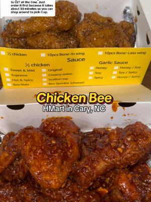 Replying to @thefoodiecoupleclt 🍗 Chicken Bee - Inside HMart in Cary - thank you to @thefoodiecoupleclt for your recommendation! This was such a great meal I had leftover chicken for breakfast 😂  #cary #nc #hmart #WhereToEat #friedchicken 