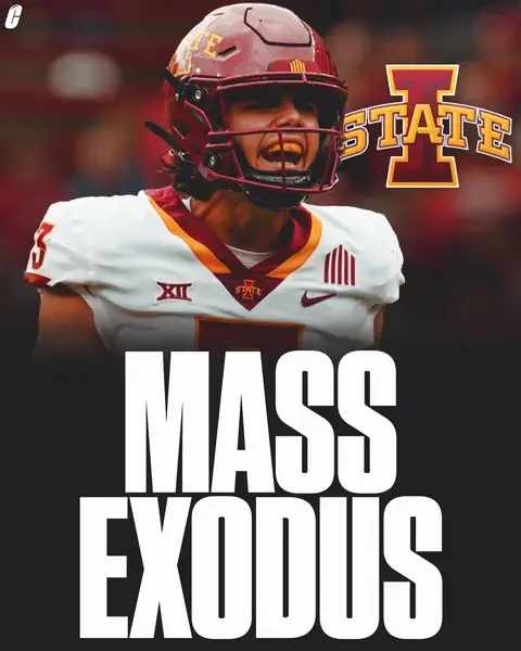 We’ve NEVER seen anything like this 😮 Iowa State only has SIXTEEN players on roster for next year. They lost their head coach, Matt Campbell, to Penn State and have seen the greatest exodus in college football history. 🌪️ #cfb #CollegeFootball #collegefootballtiktok #cfp #collegefootballplayoff 
