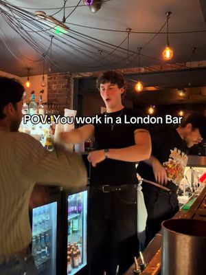 Bro started tapping me 😭 bartending is gentle parenting  #fyp #bartender #london #pov 