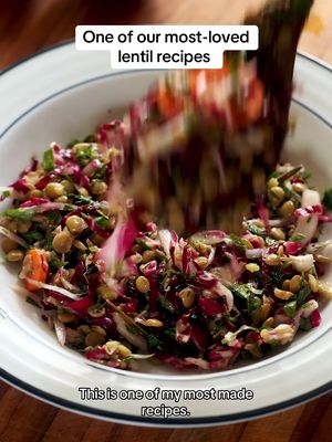 You can make Lisa Donovan’s five-star French Lentil Salad recipe a bit in advance and let the flavors marry for days. Check the link in bio for the recipe — it’s free! #lentils #lentilsalad #frenchlentils 