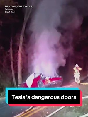 A number of fatal car crashes involving Tesla vehicles has prompted increased scrutiny of its electric doors, triggering lawsuits over whether the design can leave passengers trapped. #tesla #carsoftiktok #elonmusk #documentary #safety 