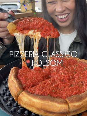 If you’re scared of thickness, just say that lol Pizzeria Clasico is a family owned spot and it was voted best pizza in Folsom 5 years in a row with lots of good reviews so we decided to stop by.  Here’s what we got:  🍕 Chicago Style Stuffed - $28.25 📍Pizzeria Classico - 702 Sutter St UNIT A, Folsom, CA 95630