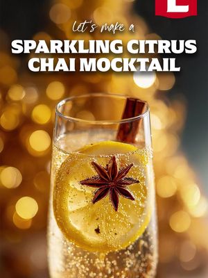 Holiday mocktail incoming! 🍹✨ Brew Lipton Black Tea, stir in warm spices + honey, add a pop of citrus, finish with something sparkly… Future you (aka NYE-you) will thank you. #LiptonTea 