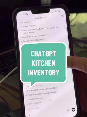 Shout out to my son-in-law Jacob for showing me that I can utilize AI to keep an ongoing food inventory! 🙌🏼  If you’re sick of manually taking inventory of everything in your fridge, freezer and pantry, now is the time to use AI to help you. Keeping track of what foods you have no only can keep you sane, but can also help you waste less food!  Raise your hand if you always think you’re out of something, and notoriously grab a different item you already have several of…only to leave the store without the true missing item lol! 😂 Me, too. 🙈 (black beans and pasta seem to be my kryptonite) 😂 However! As long as you keep it updated with what you’ve used, you will now have an ongoing inventory so you only buy what you need. Ask it to categorize the list for you and provide a PDF if you’re someone who still likes a hard copy to keep on hand. Voila! You can also ask it to come up with a recipe with ingredients you have on hand.  #chatgpt #kitchenorganization 