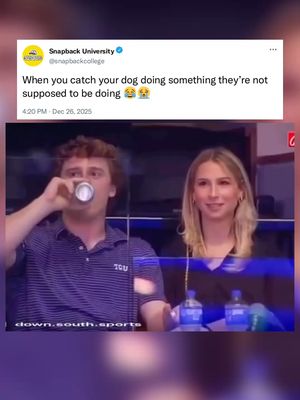 "I use this beer can for water." 😂 #cfb #football #tcu #funny #fyp