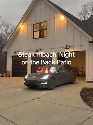 Steak hibachi night on the back patio #cookingvlog #lifestylevlog #blackstone #steak #dayinthelife 