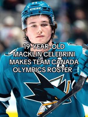 MACK MAKES HISTORY‼️🦈 19-year-old Macklin Celebrini is set to become the youngest-ever men's Olympian for Team Canada at #MilanoCortina2026 #macklincelebrini #NHL #sanjosesharks #hockey #olympics