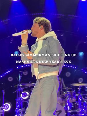 Music City was feeling every second of this one. 🔥 🎤 @Bailey Zimmerman had the #NashvilleNYE crowd all in! #Nashville #MusicCity #fyp #explore 