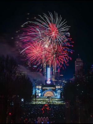 Helloooooo 2026! You're looking good from up here! 🤩 🎆  #Nashville #MusicCity #NashvilleNYE  #NYE  #NewYears