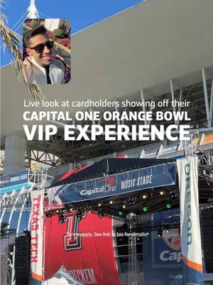A look into all the unbeatable VIP experiences cardholders get access to at the @Orange Bowl. Find experiences like these on Capital One Entertainment.  Terms apply. See link in bio for details.