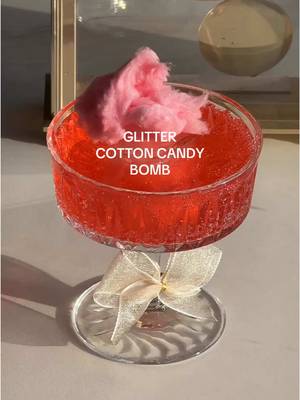 happy 2026 🥳🌟🪩 glitter cotton candy bomb ✨🥂 recipe: 〰️edible glitter 〰️cotton candy 〰️ice 〰️your fave soda/sparkling water #homecafe #aestheticdrinks #drinkrecipe 