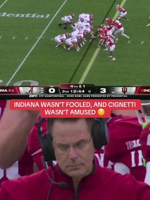 Alabama tried to trick Indiana on 4th down, but the Hoosiers weren't having any of it 😤