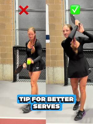 Watch my WRIST and FOLLOW THROUGH in each of these videos. Can you spot the difference? Why do you think this matters for your serves? #pickleball #pickleballtips #pickleballcoaching 