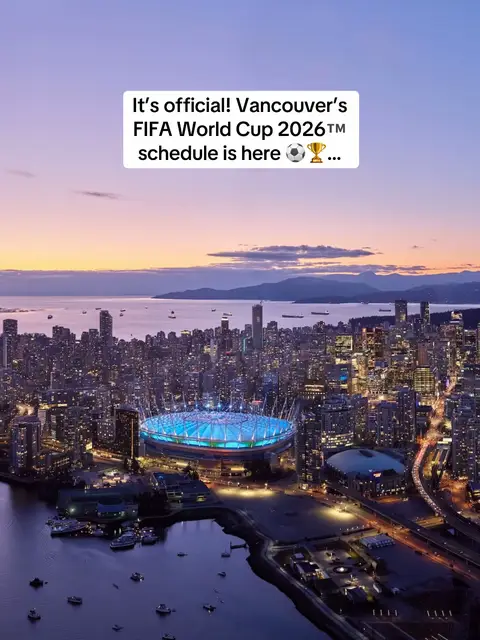 All eyes will be on BC Place Stadium from June through July, as we host seven World Cup matches, including two featuring Canada's Men's National Team. 🇨🇦 From group stage matches to knock-out round action, we’ll welcome nations such as Australia, Qatar, New Zealand, Egypt, Switzerland, Belgium and more as they take to the pitch in Vancouver: ⚽️ June 13 – Australia vs. UEFA Path C Winner (TBD) ⚽️ June 18 – Canada 🇨🇦 vs. Qatar ⚽️ June 21 – New Zealand vs. Egypt ⚽️ June 24 – Switzerland vs. Canada 🇨🇦 ⚽️ June 26 – New Zealand vs. Belgium ⚽️ July 2 – Match Day 85 (teams TBD) ⚽️ July 7 – Match Day 96 (teams TBD) The countdown is on! Who are you cheering for? #exploreBC #FIFAWorldCup #WeAreVancouver #WeAre26 #vancouver 