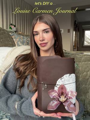 a DIY Louise Carmen journal cover / Traveler’s Company journal is the perfect new years craft 🫂📝 template I used is by @Mema Keco 