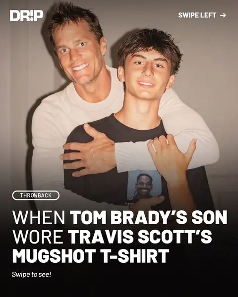 1 year ago Tom Brady's son rocked Travis Scott's mugshot t-shirt for family photos 🤣🔥 #travisscott #cactusjack #tombrady #streetwear #StreetStyle #hypebeast #rap #raptok 