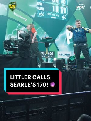 Ryan Searle hits the fourteenth 170 of this year's World Championship... And just look at Luke Littler whilst he pins it! 🔮