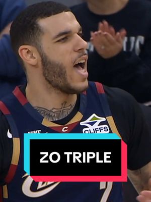 Will quite literally never get tired of posting ZO threes. #Cavs #basketball #NBA #clevelandcavaliers #lonzoball 