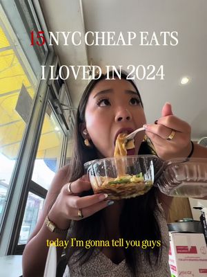 15 NYC cheap eats I still love now that it’s 2026!! Thought I’d reshare for anyone new here/didn’t see this video. More cheap eats in 2026 hehe #nyc #cheapeats #nycfoodie #eatingalonediaries #nycrestaurant
