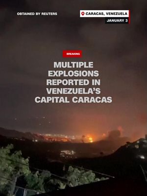 Videos from Venezuela shows smoke and explosions in Caracas. The first blast was recorded at approximately 1.50am local time. #CNN #News #Venezuela