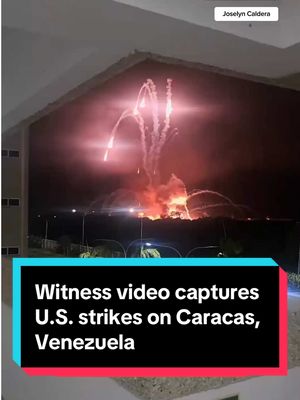 Witness footage shows explosions and smoke billowing in Caracas, Venezuela early Saturday. Later that morning, President Donald Trump said the United States carried out a “large-scale strike” in Venezuela, capturing President Nicolás Maduro and his wife, who he said were flown out of the country.