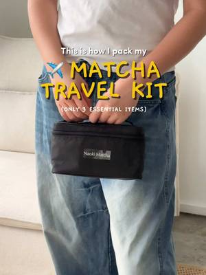 Never skipping my matcha, even on vacation 🍵✈️ this travel kit is non-negotiable. #naokimatcha #matchatravelkit #matchakit #matchahacks 