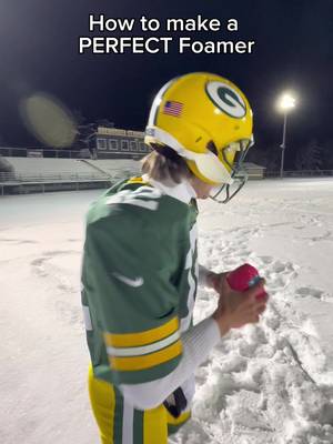 How to make a PERFECT Foamer - tutorial. In some frigid playoff weather.  - #sportsskillstiktokcontest #tutorial 