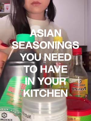MUST HAVE ASIAN SEASONINGS  Soy sauce Fish sauce Rice vinegar Oyster sauce Anchovy broth tablets Hondashi powder Chicken bouillon Mirin Monkfruit sweetener Chili oil  Gochugaru  NICE TO HAVES: Ponzu Soba soup base Fermented fish sauce Maggi seasoning  #asianseasonings #kitchenessentials #musthaves #cookingbasics #asianrecipes 
