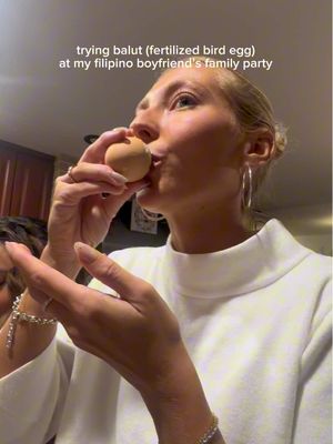 contrary to what my face says it was totally fine until I looked at it #balut 